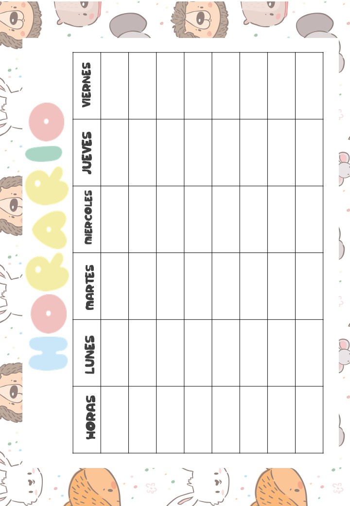 HORARIOS ESCOLARES Y ETIQUETAS PARA LIBROS VUELTA AL COLE