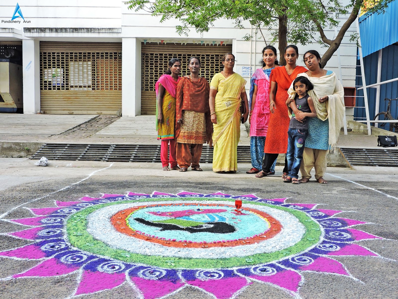 Womens Day Kolam Competition at Pondicherry Court 05.03.16