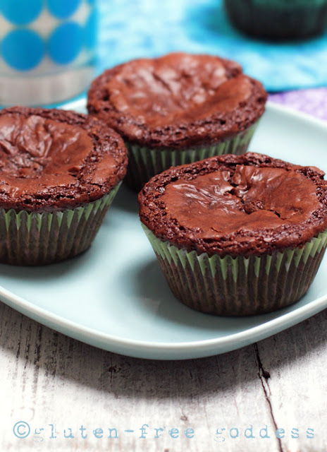 Gluten-Free Chocolate Fudgy Brownies Cupcakes from Karina, Gluten-Free Goddess