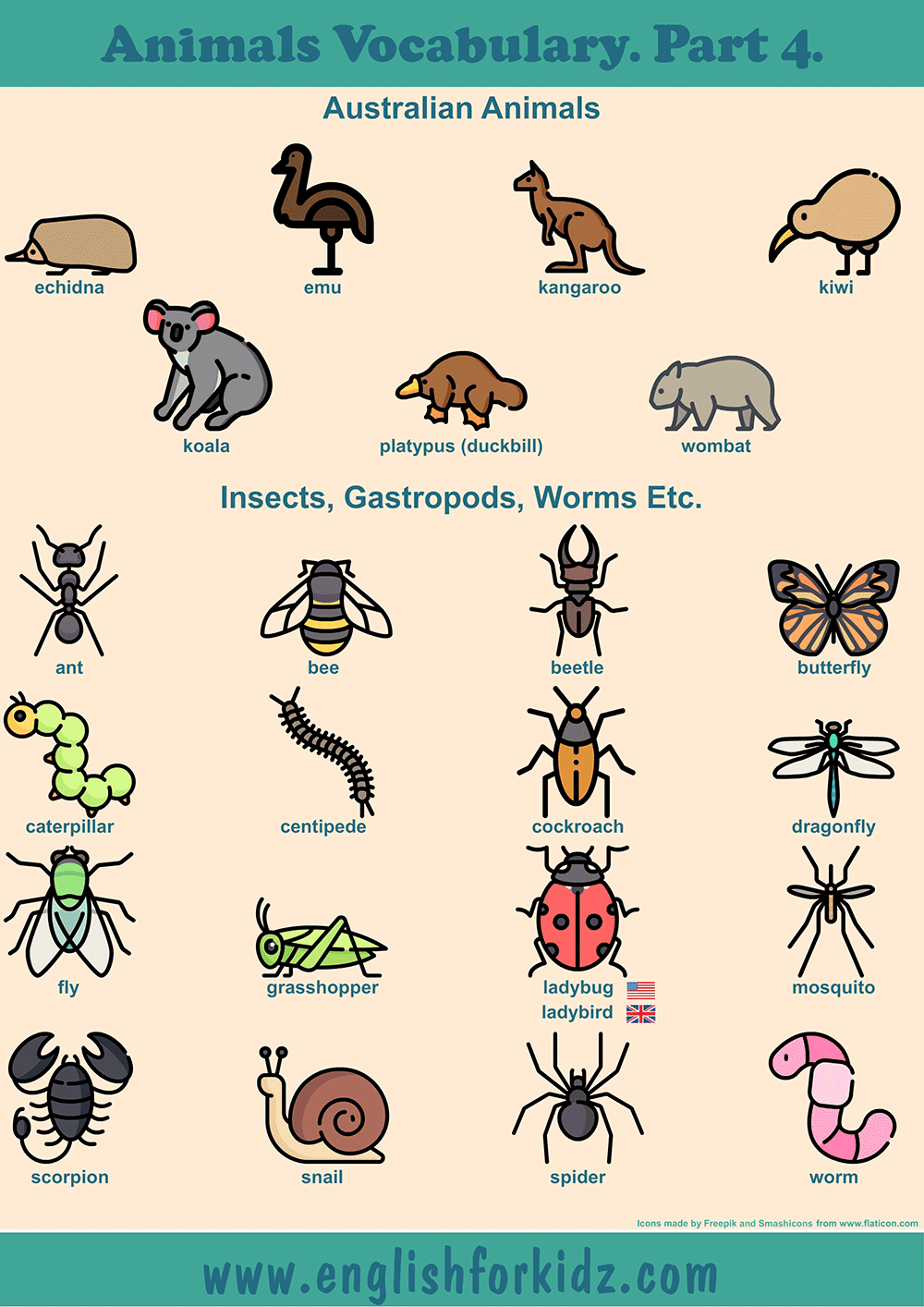 Printable Worksheets To Learn Animals Vocabulary