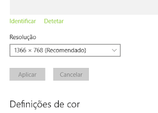 resolução de tela do windows 10