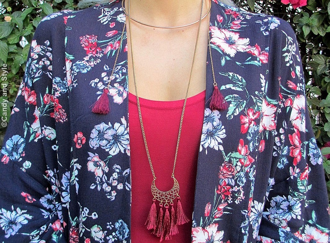 Floral Kimono and Tassels Candy and Style