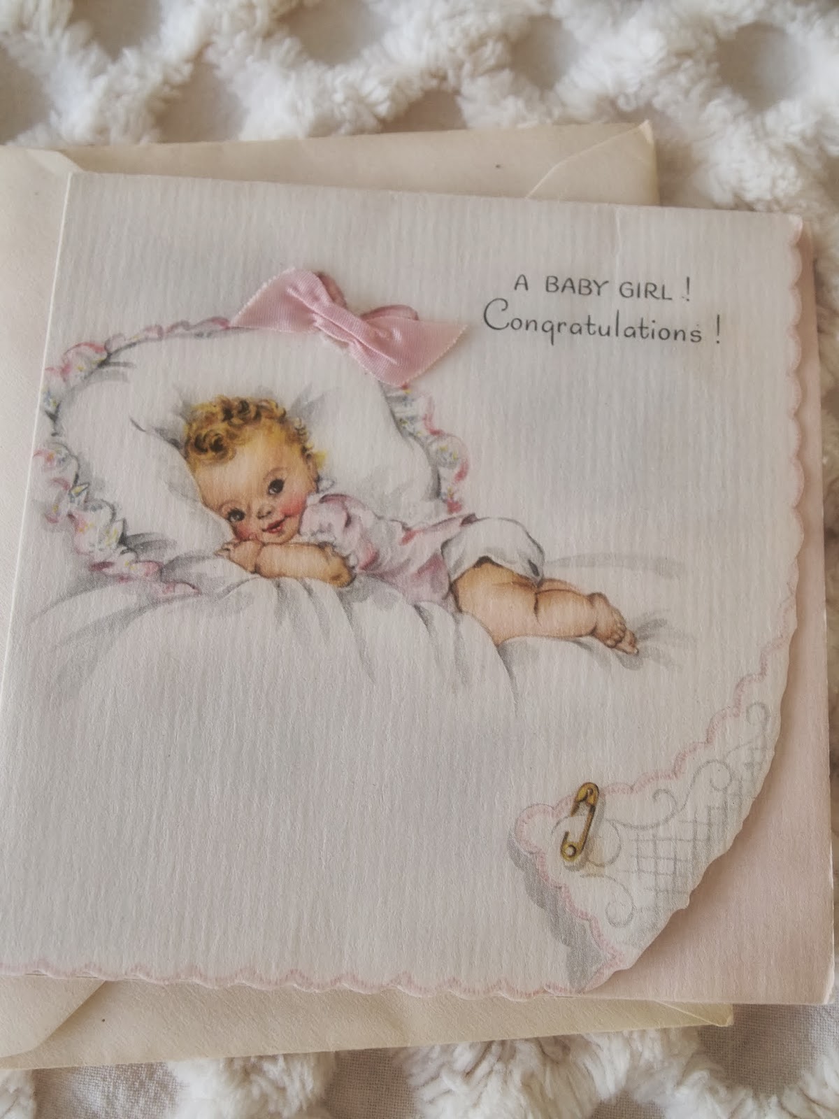 Mom and I, Hooked on Thrifting Vintage baby cards!