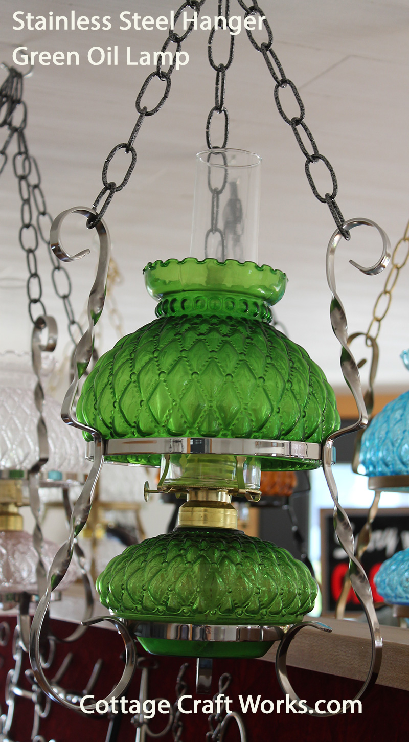 Chandelier Reproduction Hanging Single Oil Lamp