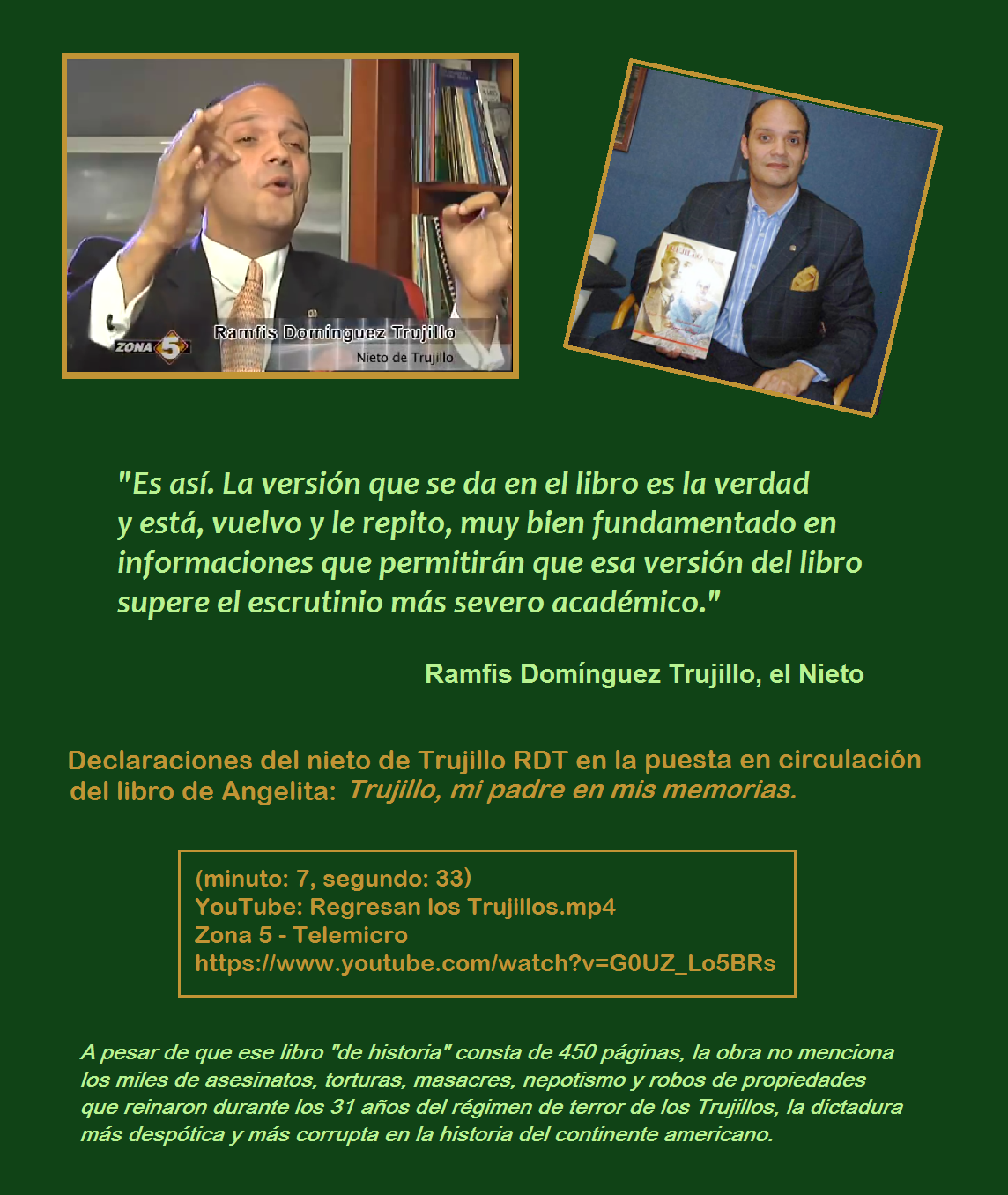 Trujillismo Nunca Más SON TRUJILLISTAS