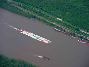 Barge on the Mississippi River, Missouri