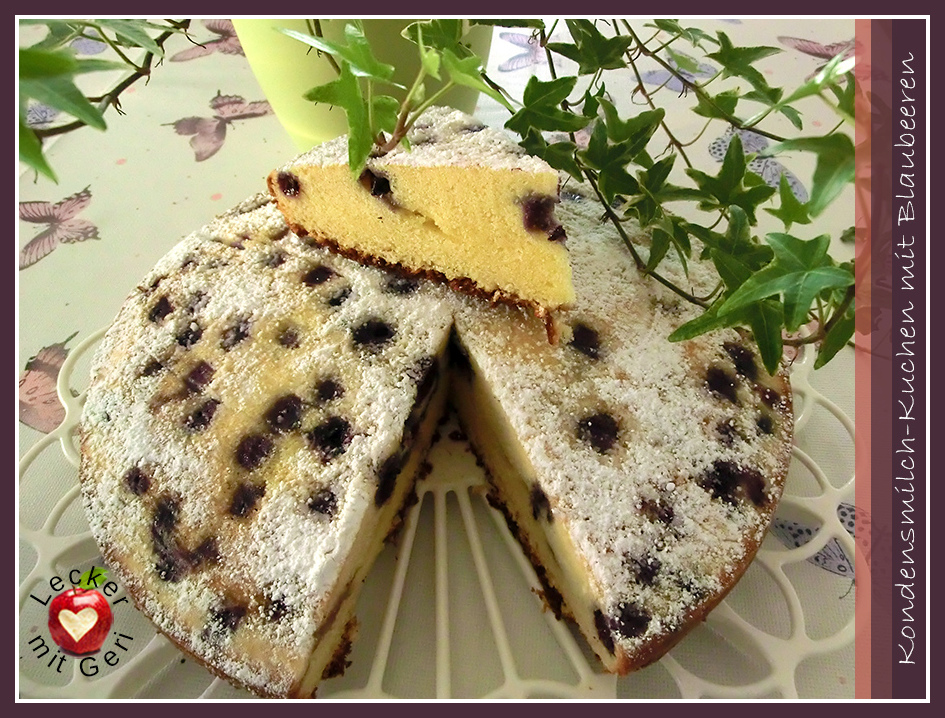 Lecker mit Geri: Kondensmilch-Kuchen mit Blaubeeren - Сладкиш с ...
