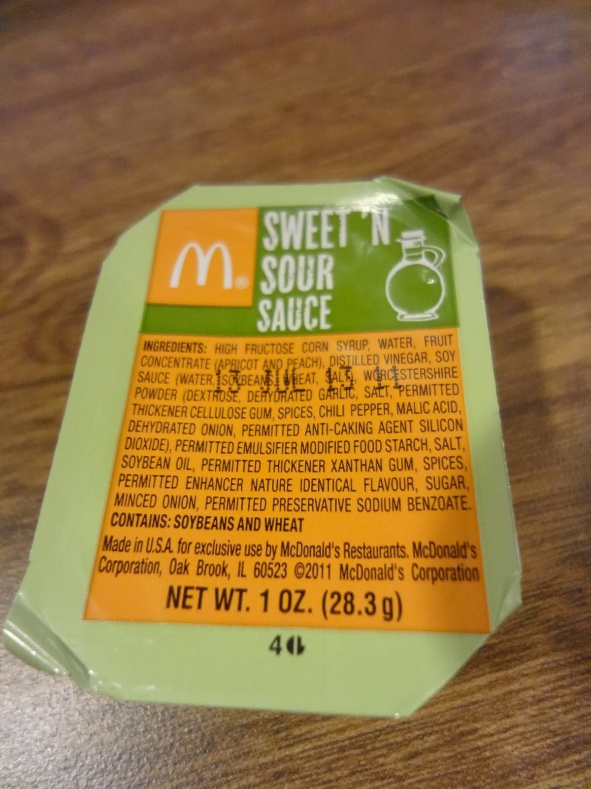 mcdonald's sweet and sour sauce calories