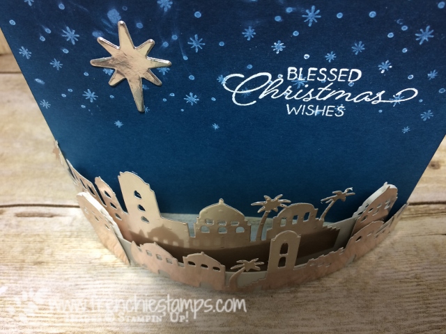 Bend Fold Card, Night in Bethlehem, Bethlehem Edgelits Dies, Stampin'Up!, Frenchiestamps