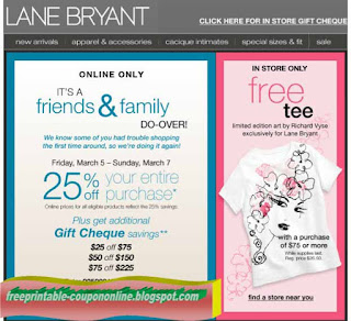 Free Printable Lane Bryant S