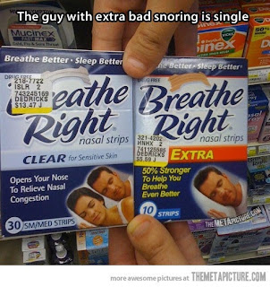 breathe right nose strips, nose strips, funny breathe right, snoring, forever alone