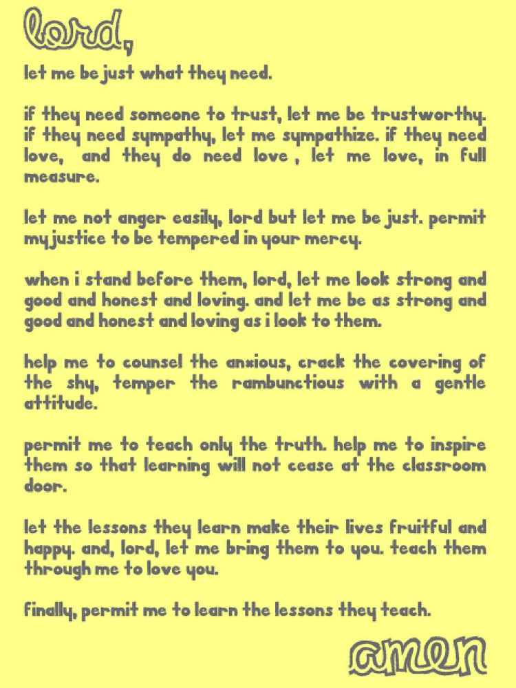Circle of Prayer Prayers of a Teacher and for Students
