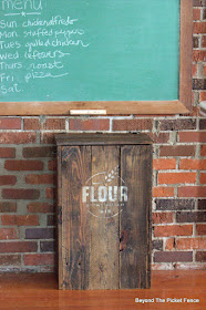 Reclaimed Wood Flour Bin Made From Pallet Wood