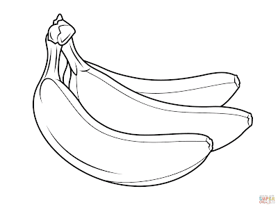 Banana coloring page 2