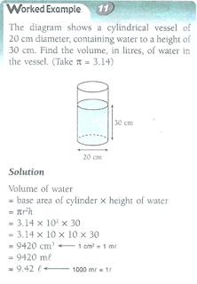 TCHER CT'S MATH CLASS: VOLUME OF LIQUIDS