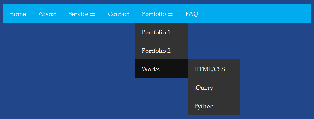 resposnsive dropdown menu