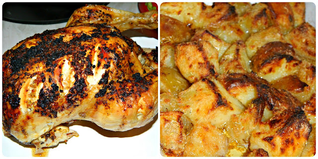 Garlic and Thyme Roast Chicken with Crispy Roasted Potatoes