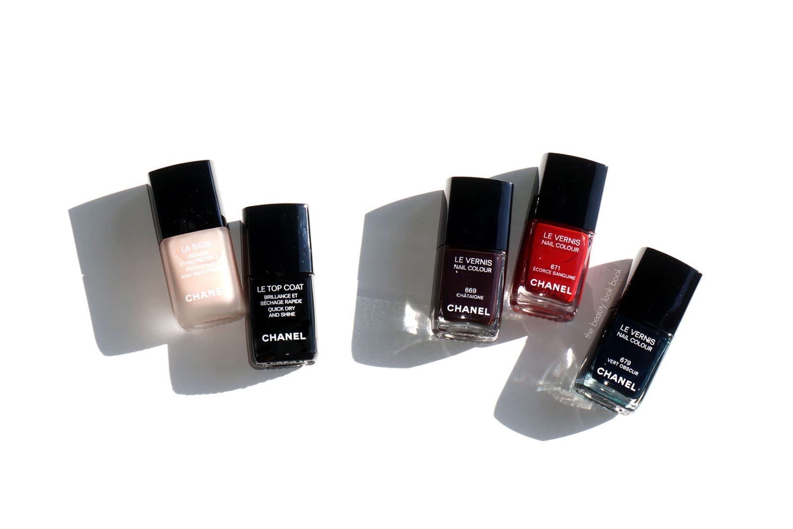 Chanel Collection Automnales La Base Coat, Le Top Coat and new Le Vernis in  Châtaigne, Écorce Sanguine and Vert Obscur - The Beauty Look Book