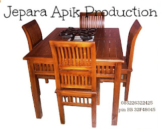 menerima pesanan mebel furniture kursi makan kartini jati perhutani hubungi jepara apik production