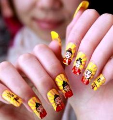Diseño de uñas Foto de uñas con diseño de chinos