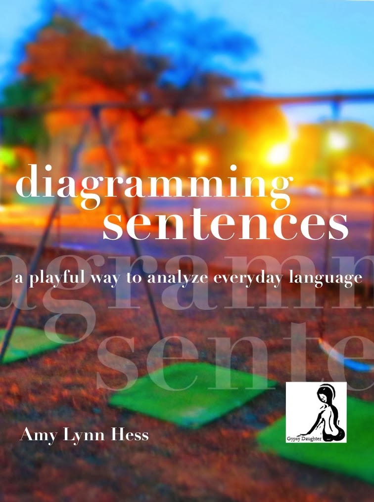 A bright and colorful playground as the cover to Diagramming Sentences by Amy Lynn Hess