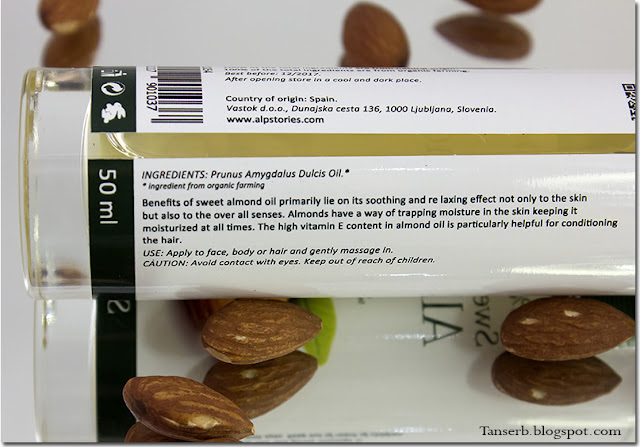 Alpstories 100% Pure Organic Sweet Almond Oil. Миндальное масло