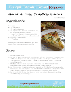 Quick and Easy Crustless Quiche Recipe for Mother's Day (or any day ...