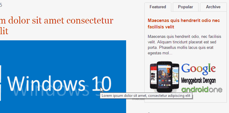 Tabber Sidebar Tabber Sidebar