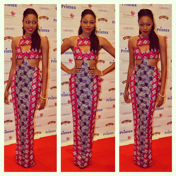 ankara gown with lace ankara gown with lace