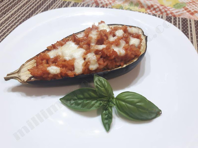 Melanzane ripiene di riso