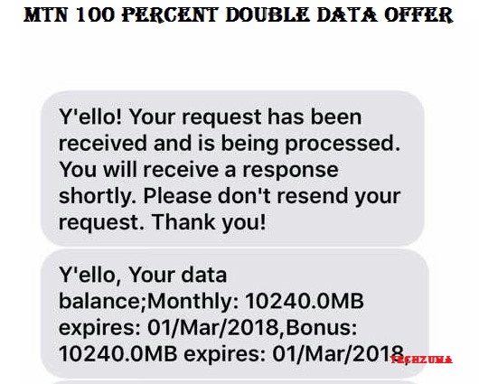How to Activate MTN 100 Percent Double Data Offer 2018 MTN 100 % Double Data Offer 2018