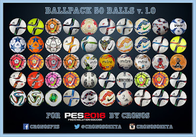 PES 2016 Ballpack 50 Balls v.1.0 by CRONOS