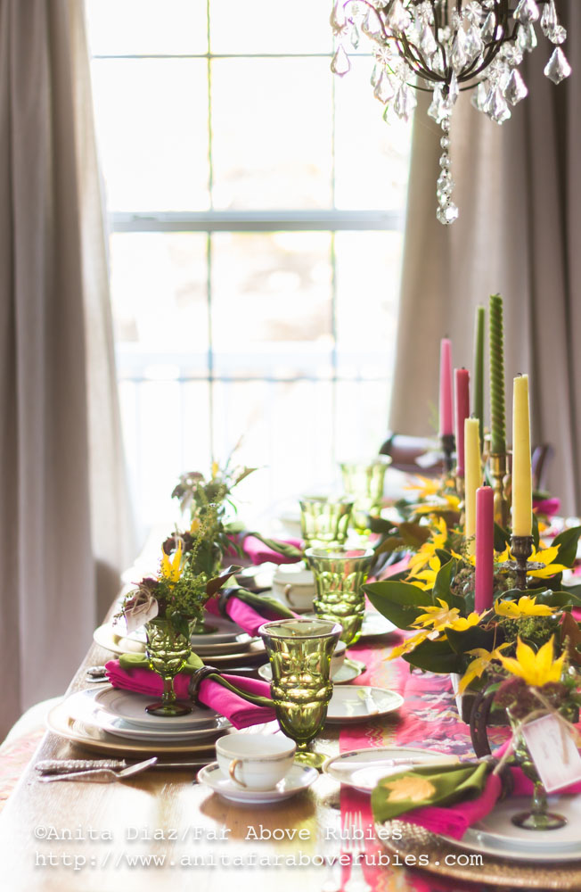 Thanksgiving tablescape with Bohemian chic flair