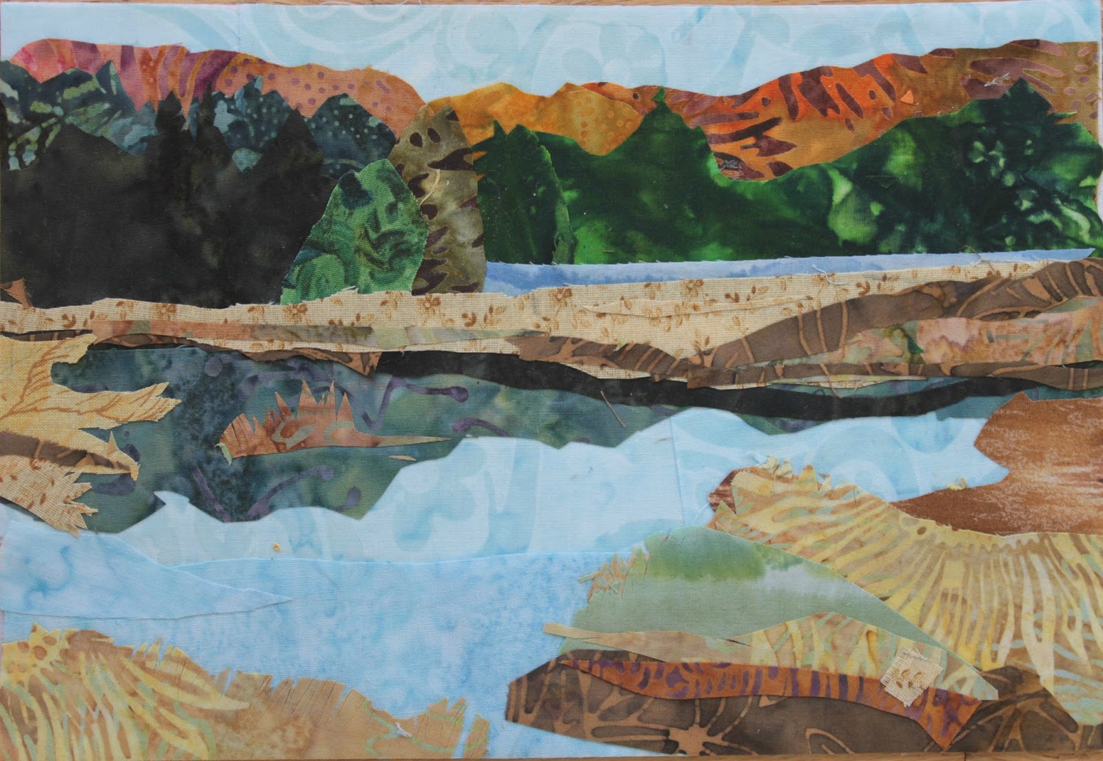 Art in search Landscape Collage class