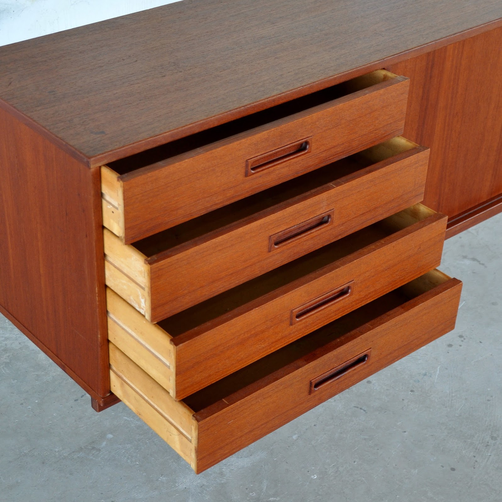 SELECT MODERN Danish Modern Teak Credenza, Buffet, Sideboard or Bar