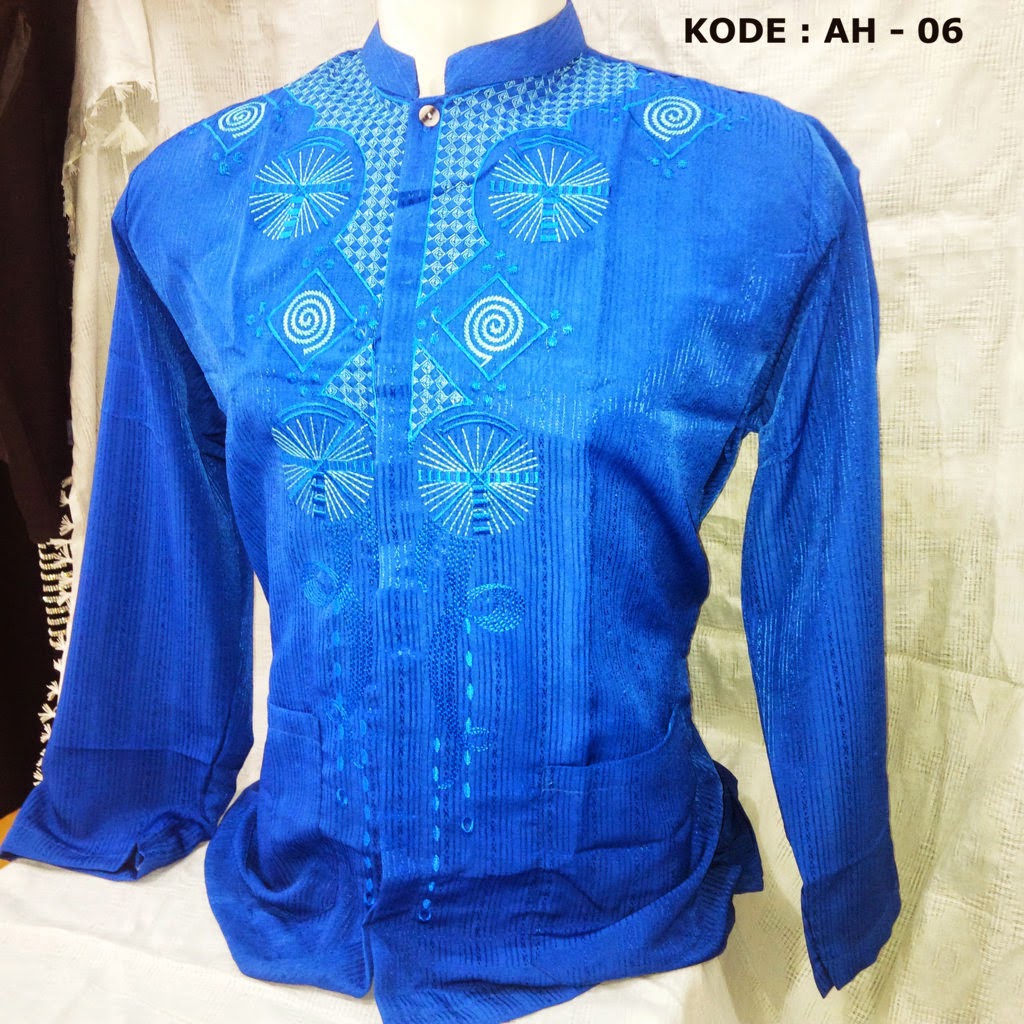  Baju Koko Lengan Panjang Warna Biru Terbaru Murah Jual 