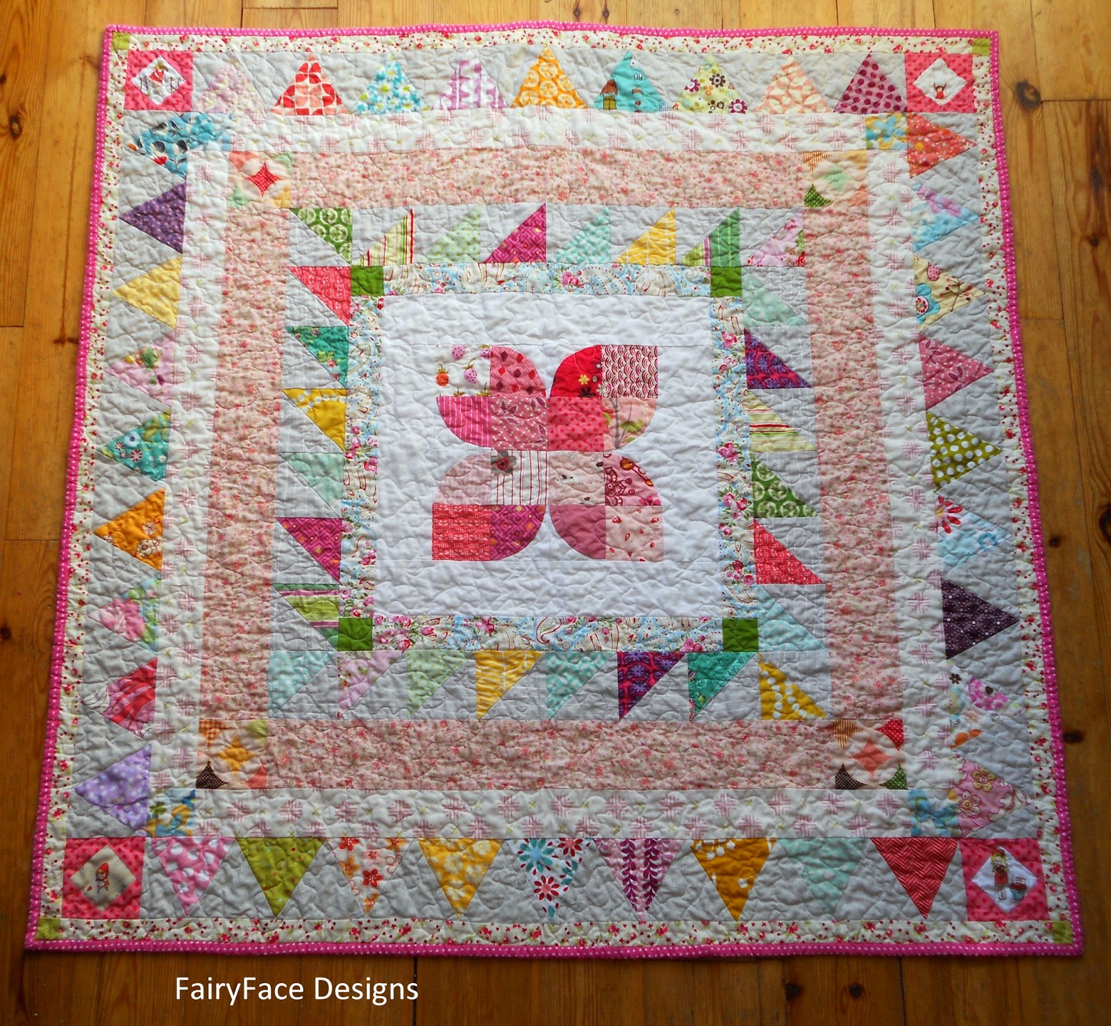 FairyFace Designs Butterfly Medallion Quilt