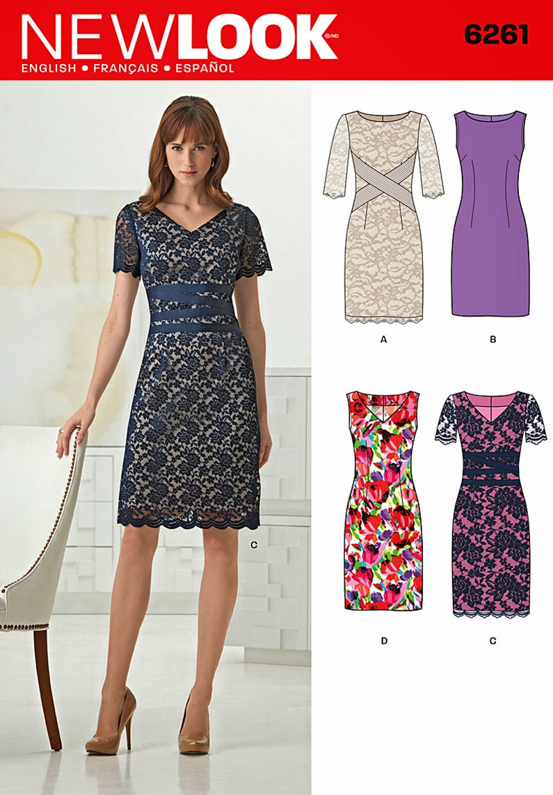 My Cat Loves Food and Fabric: New Look 6261 Sheath Dress