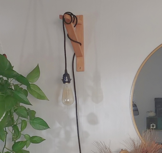Diy Bracket Wall Sconce Light Little Vintage Cottage - How To Make Diy Lamp Wall