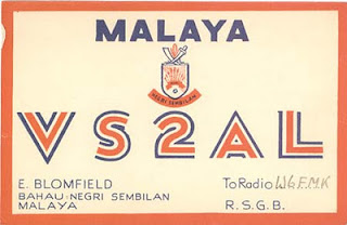 vs2al Vintage QSL Cards From Malaya