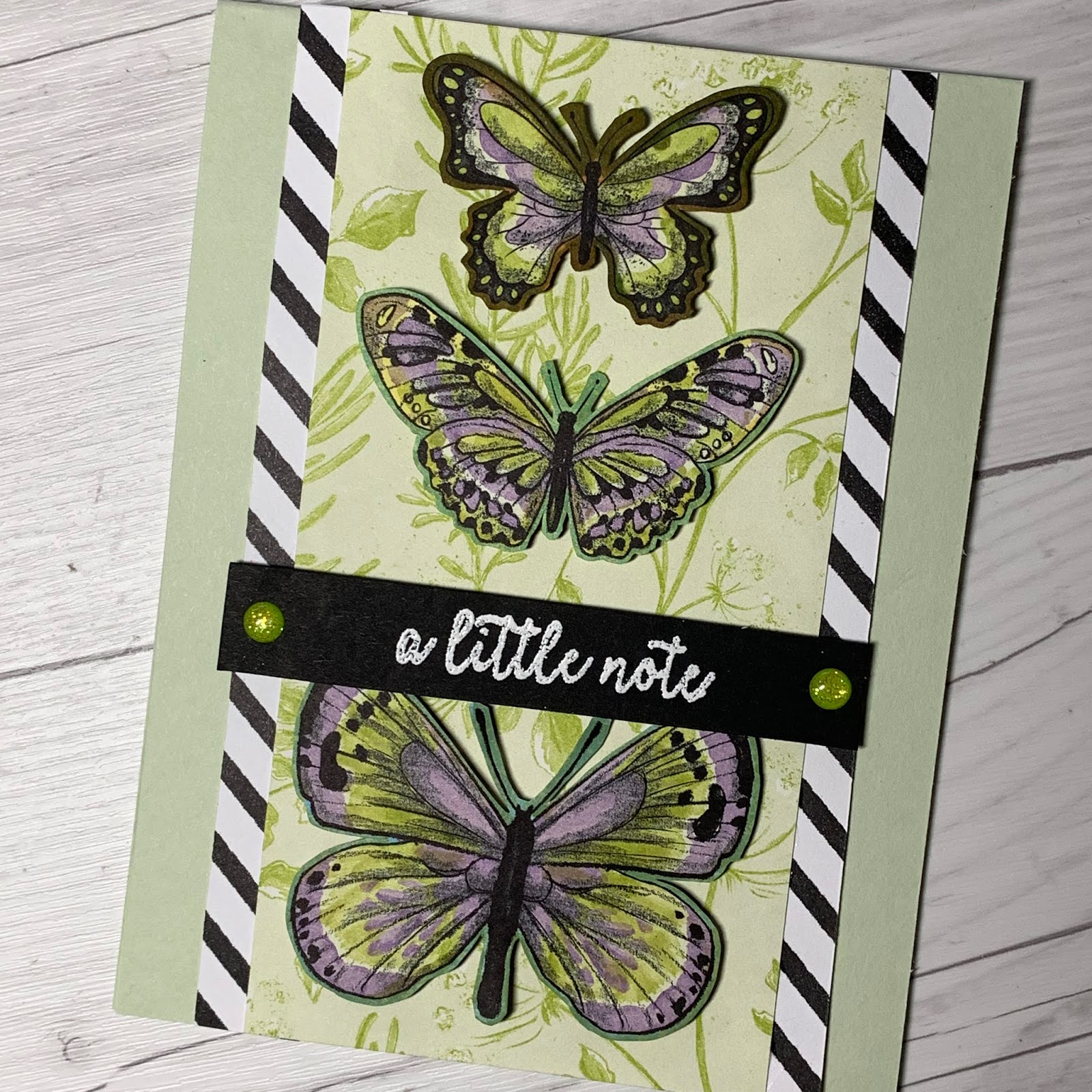 Stampin' Up! Buterfly Gala Stamp Set is perfect for a little note