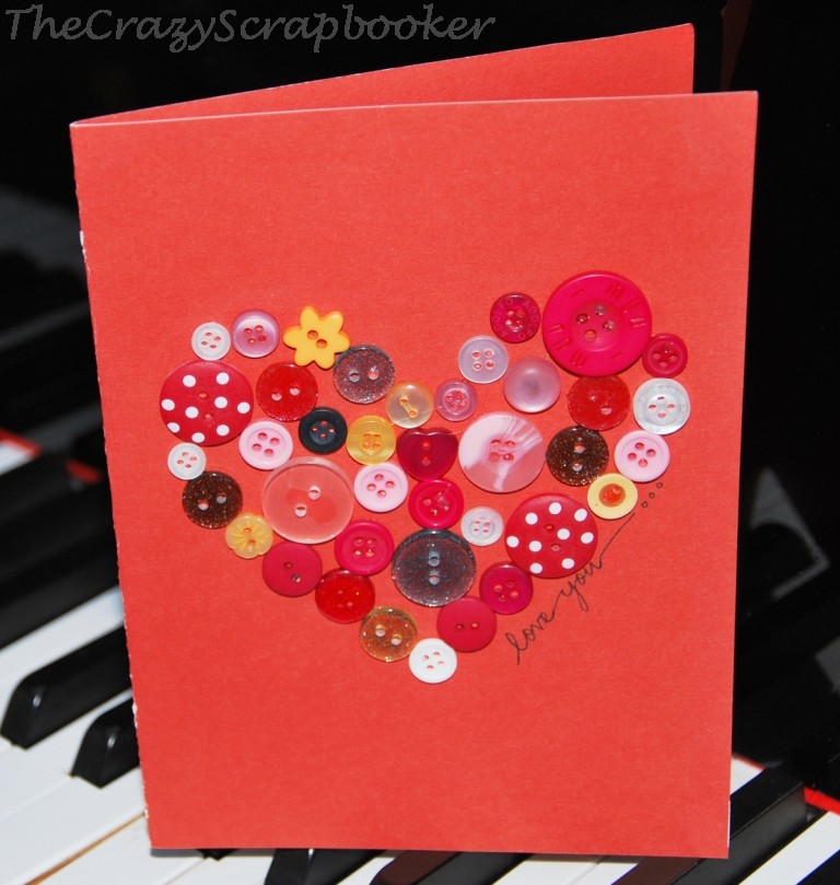 TheCrazyScrapbooker... The Button Card ♥♥