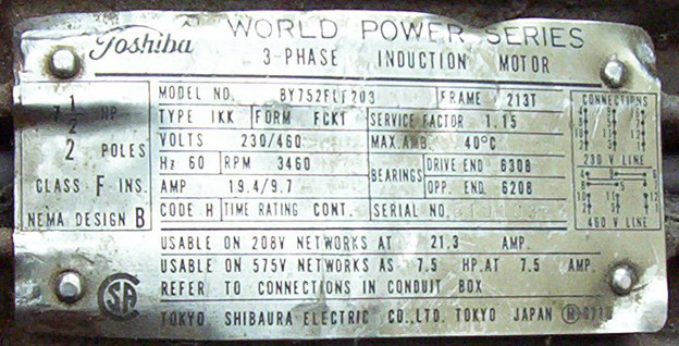 Ac Motor Nameplate Data ~ Ac Motor Kit Picture three phase transformer connection diagrams 240 to 120 