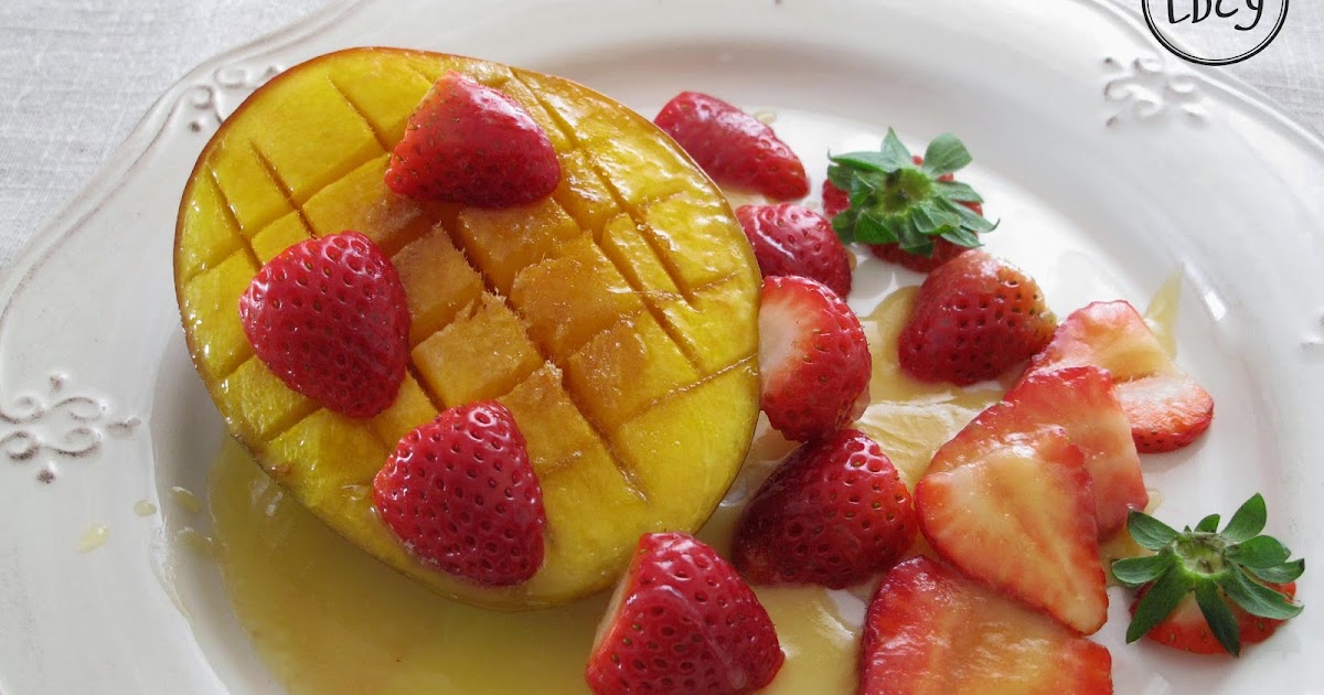 MANGO CON FRESAS Y SALSA DE MIEL LOS DOMINGOS COCINO YO