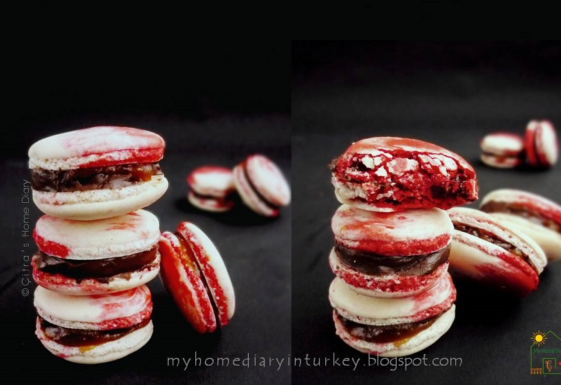 My Basic French Macarons with caramel chocolate filling| Çitra's Home Diary