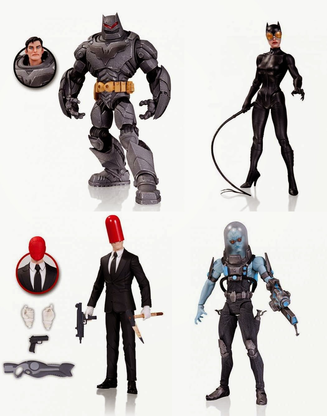 DC Comics Greg Capullo Batman Designer Series Action Figures - Thrasher Armor Batman, Catwoman, Red Hood & Mr. Freeze