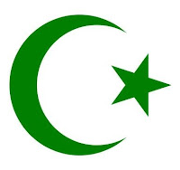 Islamic crescent moon Crescent moon and star representing Islam