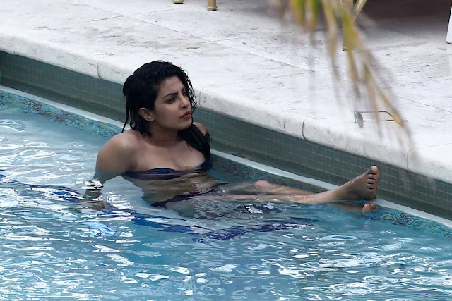 Priyanka Chopra in Swimming pool
