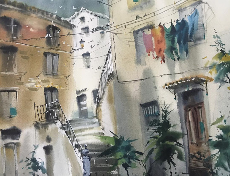 Watercolor Paintings by Elena Vlasova from Moscow, Russia.