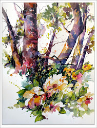 andrews rae watercolor quiet place painting paintings artist fine artists trees fineartamerica international contemporary easy watercolour texas landscape watercolors water